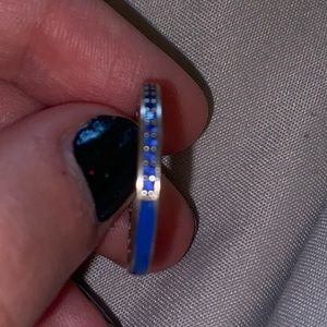 Blue Pandora Heart Ring